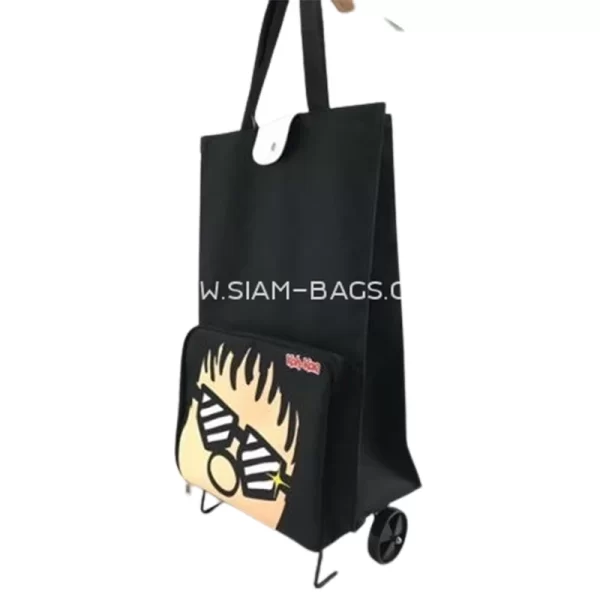 กระเป๋าช้อปปิ้ง โก๋แก่ มีล้อพับเก็บได้ - Image 4