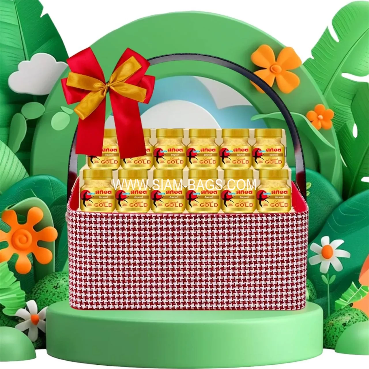 กระเช้าของขวัญติดโบว์ 4 กระเช้าของขวัญติดโบว์ - Image 4