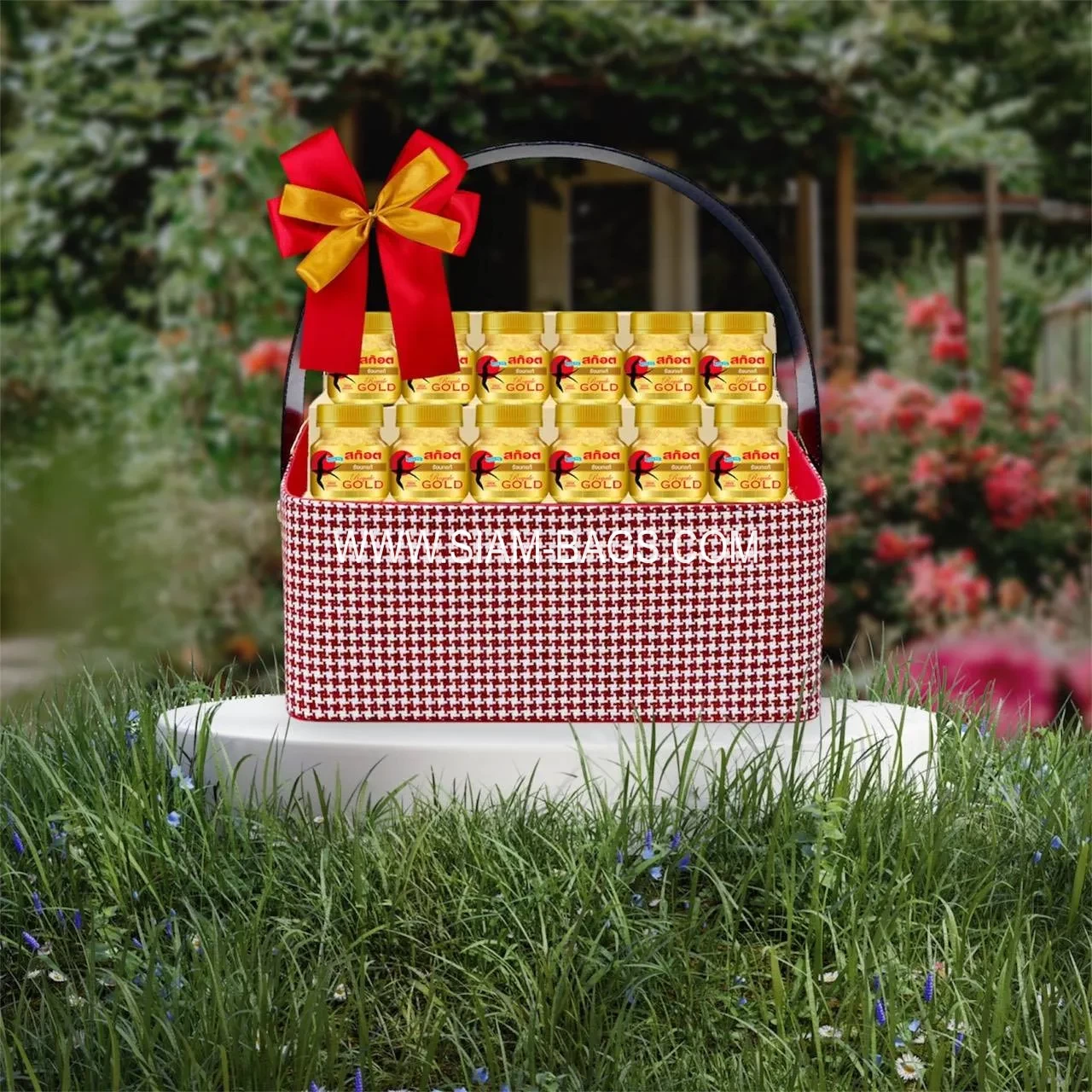 กระเช้าของขวัญติดโบว์ 7 กระเช้าของขวัญติดโบว์ - Image 7