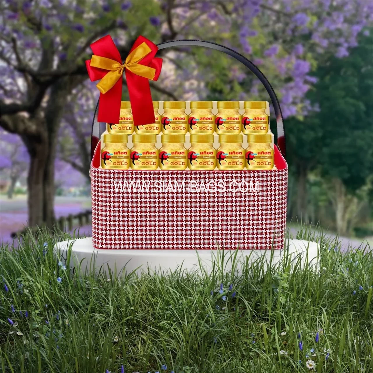 กระเช้าของขวัญติดโบว์ 6 กระเช้าของขวัญติดโบว์ - Image 6